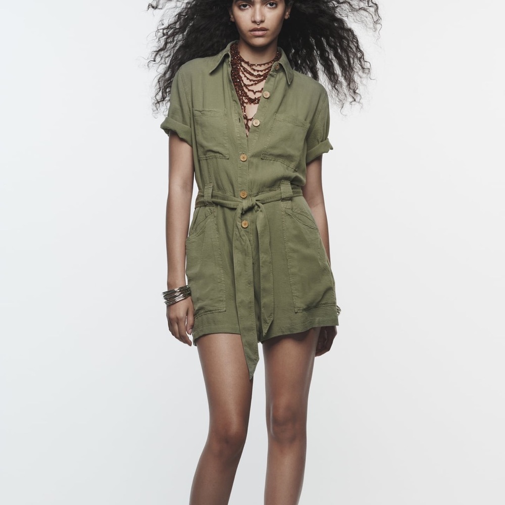 Zara Belted Short Jumpsuit